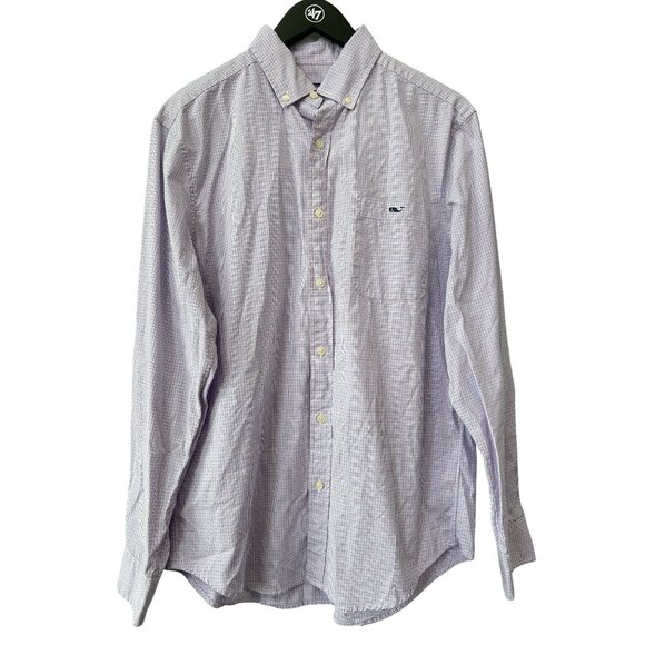Vineyard Vines Tucker Shirt Size Medium Plaid Button Front Classic Fit Business - Picture 1 of 7
